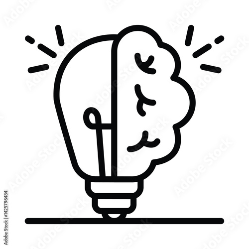 Idea Vector outline icon. Eps10 file 