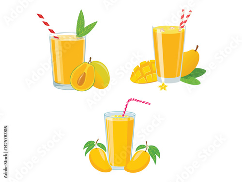 vector illustration of an indian food Aam Panna (Raw Mango Drink)