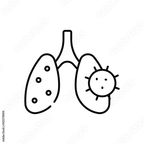 pneumonitis  Vector icon