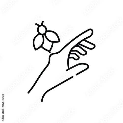 bee sting Vector icon