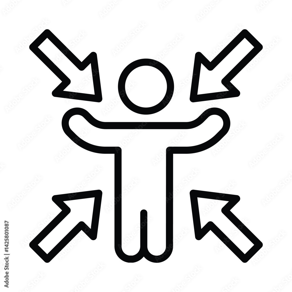 Potential Vector outline icon. Eps10 file Potential Vector outline icon. Eps10 file