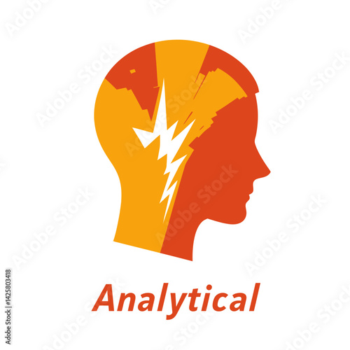 A human head silhouette with anxiety inside the brain or mind is used in a modern flat illustration to represent the concept of mental health, acting as a psychological sign or symbol