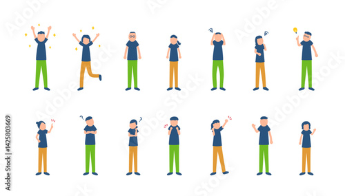 介護職員のイラストセット