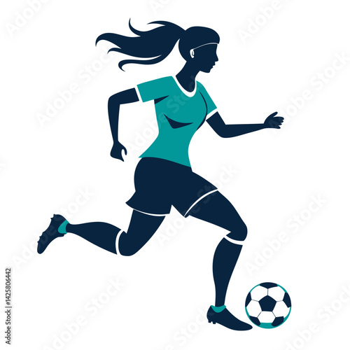 soccer player silhouette