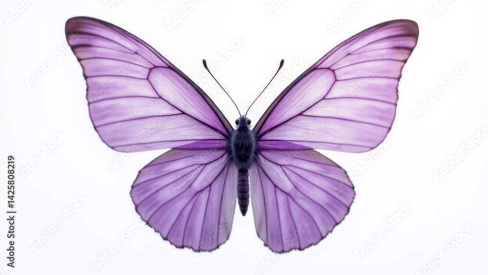 Purple Butterfly Isolated On White Background Purple Butterfly Isolated On White Background
