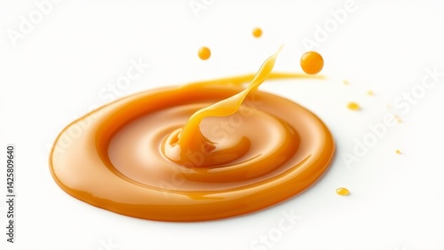 Wallpaper Mural Caramel Sauce Swirl With Splashes Torontodigital.ca