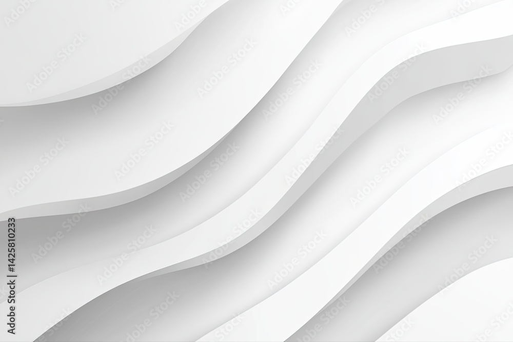 Abstract White Wave Background Soft Smooth Curves Minimalist Design Abstract White Wave Background Soft Smooth Curves Minimalist Design