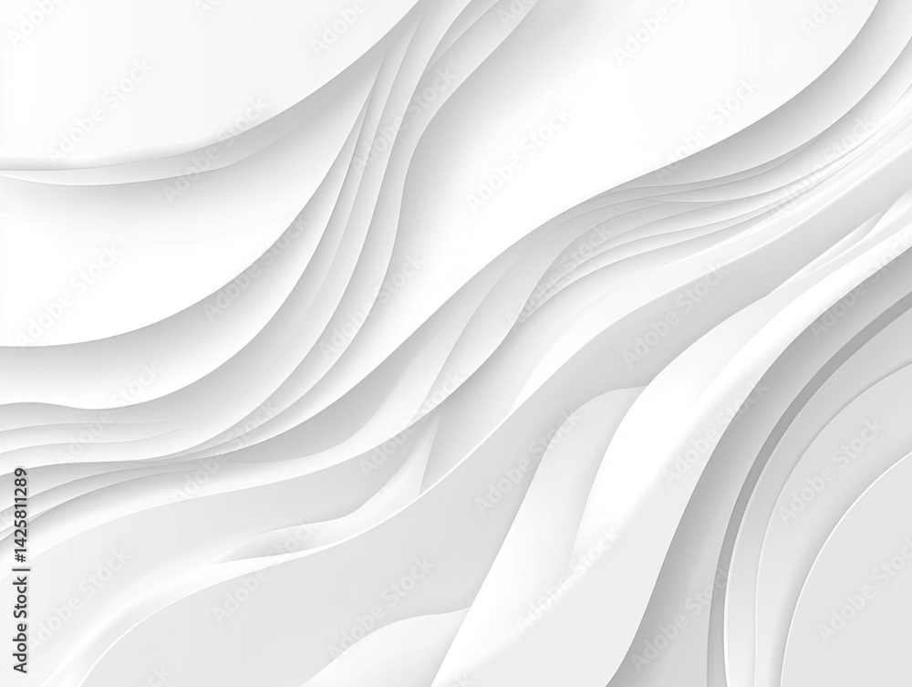 Obraz premium Abstract White Wave Background Texture