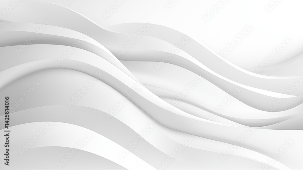 Fototapeta premium Abstract White Wave Background Texture
