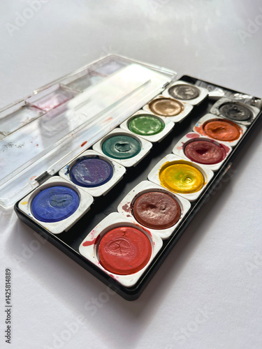 Watercolor in a box.