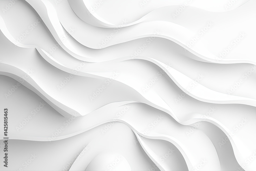 Fototapeta premium Abstract White Wave Background Texture
