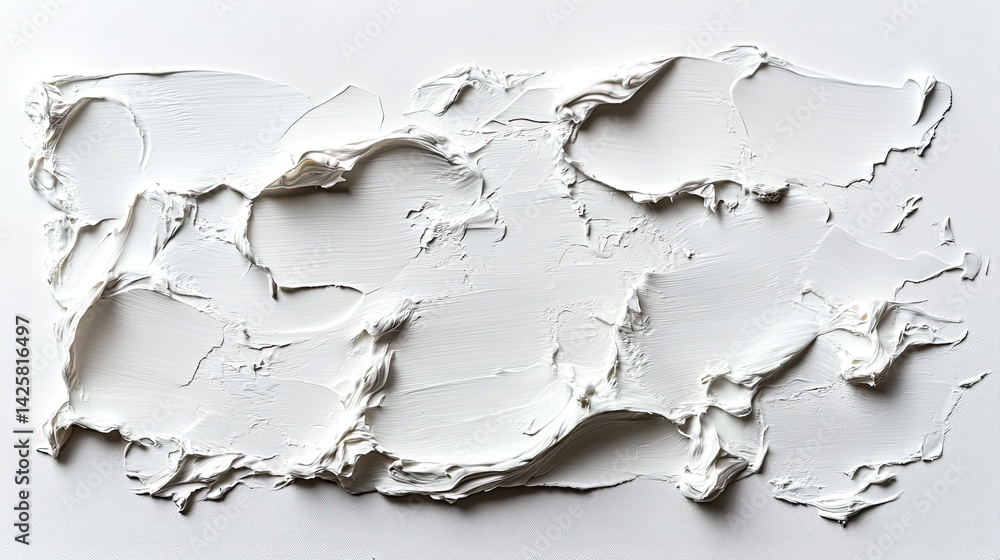 Obraz premium Artistic textured white surface composition studio image minimalist close-up contemporary aesthetics