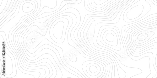 Topographic map background geographic line map with elevation assignments. Modern design with White background with topographic wavy pattern design.paper texture Imitation of a geographical map shades