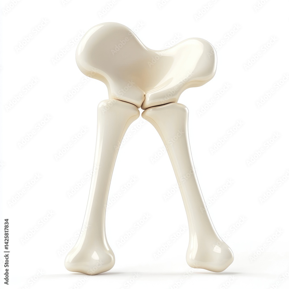 Illustration of the hip joint and femur bones. Illustration of the hip joint and femur bones.