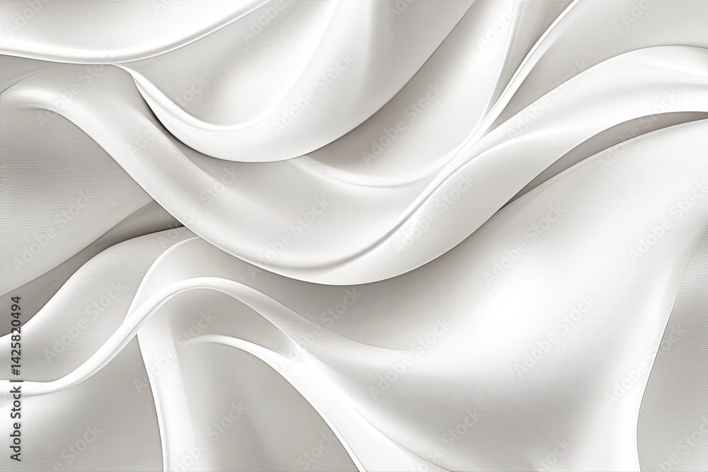 Obraz premium White Silk Fabric Drape Texture Background