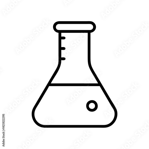 Illustration of laboratory glassware science experiment beaker flask chemical equipment research tool
