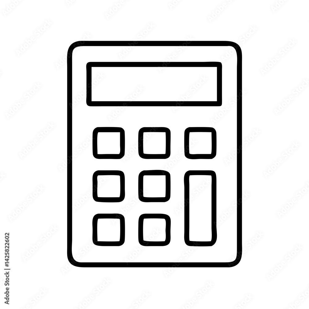 Calculator math finance accounting business calculation device mathematics tool financial icon vector Calculator math finance accounting business calculation device mathematics tool financial icon vector