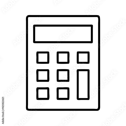 Illustration of calculator accounting finance mathematics calculation business math tool device gadget