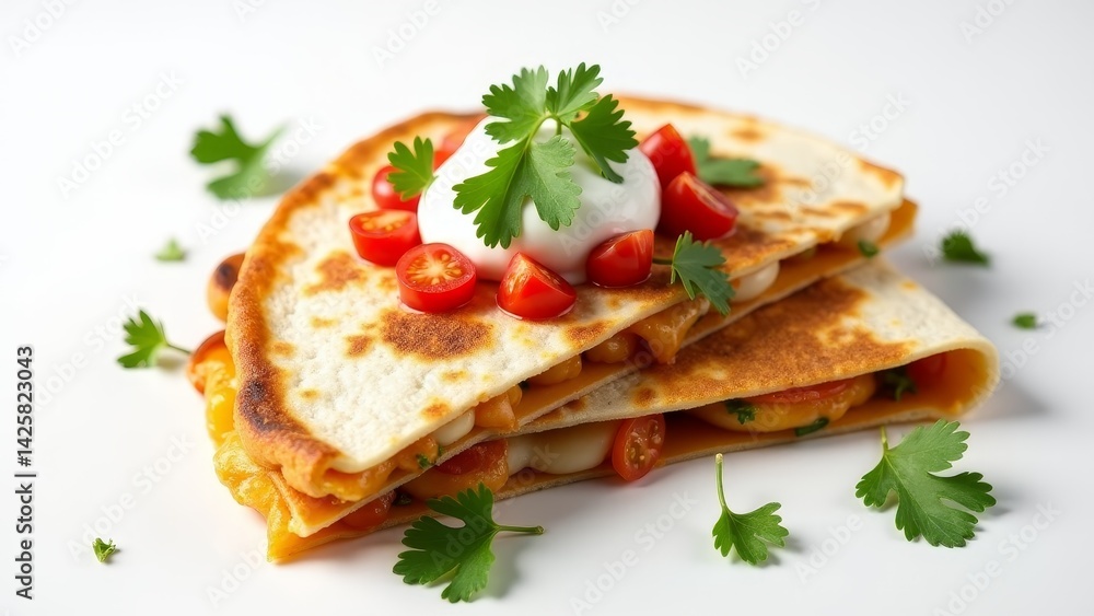 Chicken Quesadilla With Sour Cream And Cilantro Chicken Quesadilla With Sour Cream And Cilantro