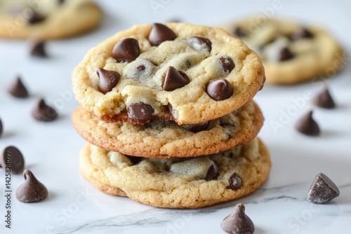 Obraz na płótnie Chocolate chip cookies fresh out the oven. w salonie