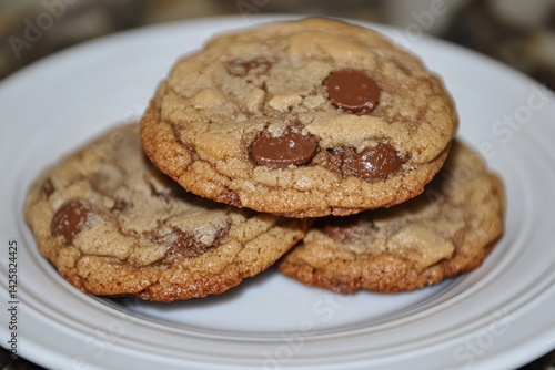 Chocolate chip cookies fresh out the oven.