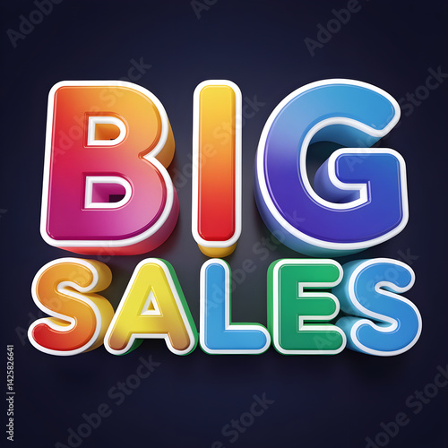 colorful sale sign on white background