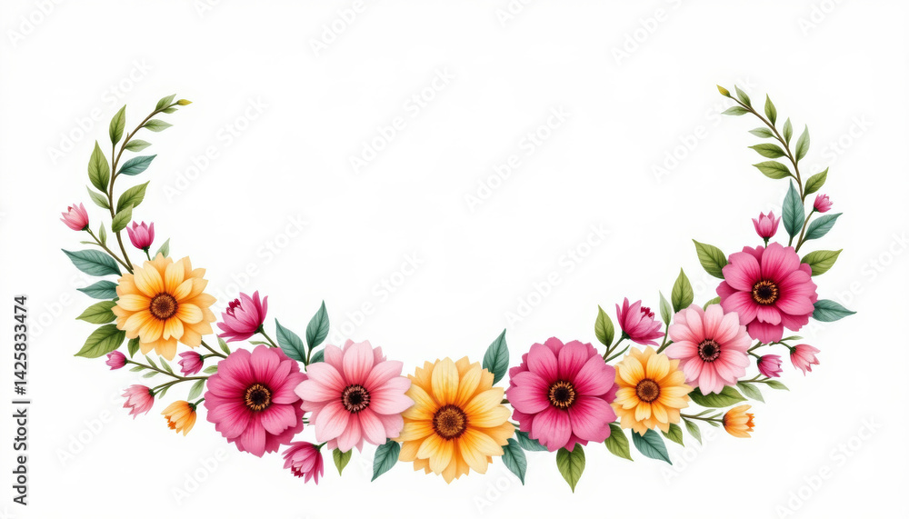 Beautiful floral arrangement featuring vibrant flowers and green leaves, perfect for backgrounds or decorative purposes. colorful blooms create cheerful and inviting atmosphere Beautiful floral arrangement featuring vibrant flowers and green leaves, perfect for backgrounds or decorative purposes. colorful blooms create cheerful and inviting atmosphere