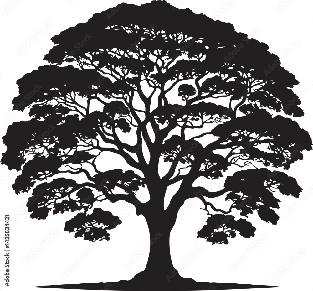 Obraz premium Big Tree silhouette design vector.