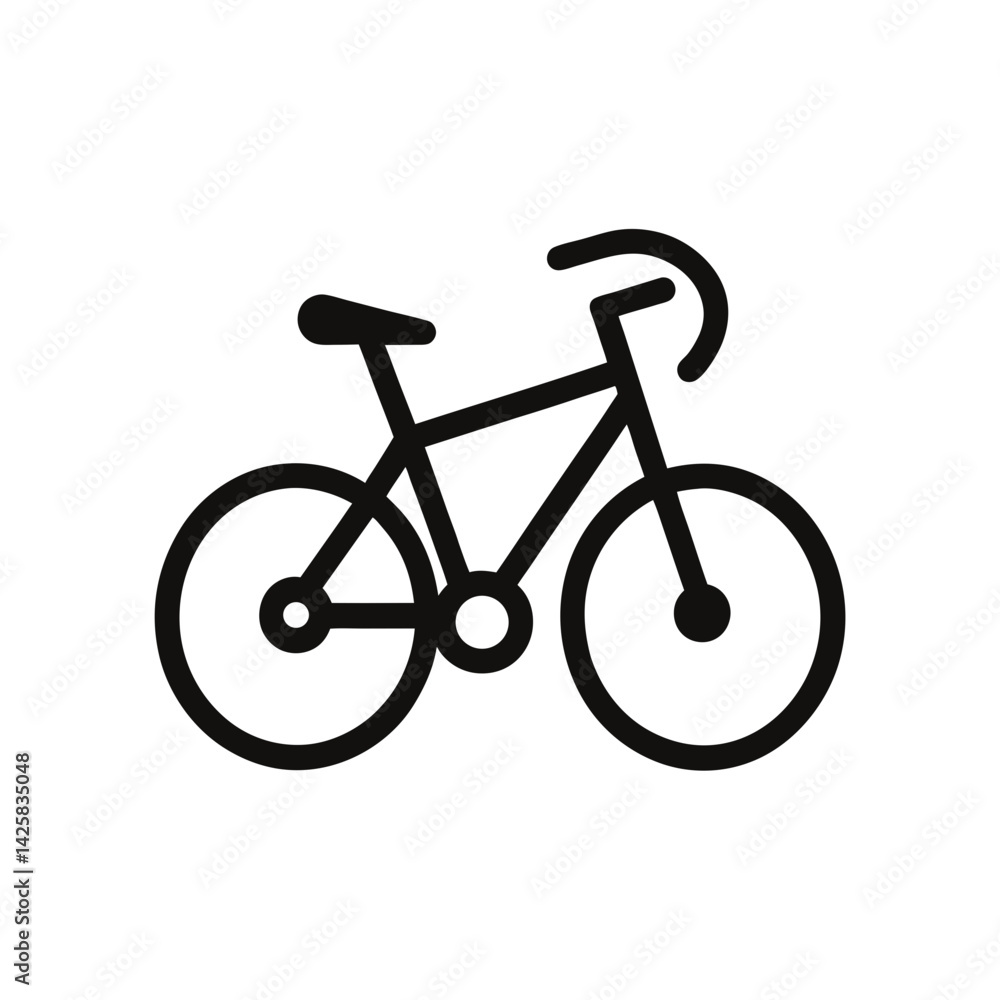 Doodle Icon of a Bicycle for Creative Design Projects