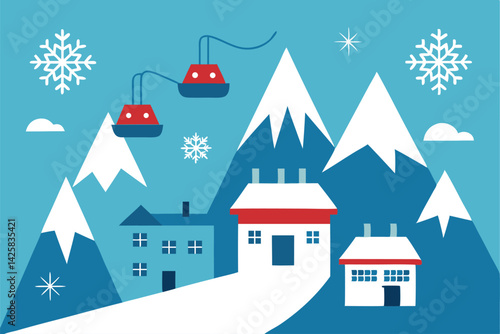 winter landscape with house