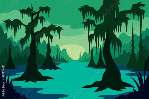 tropical island with palm trees