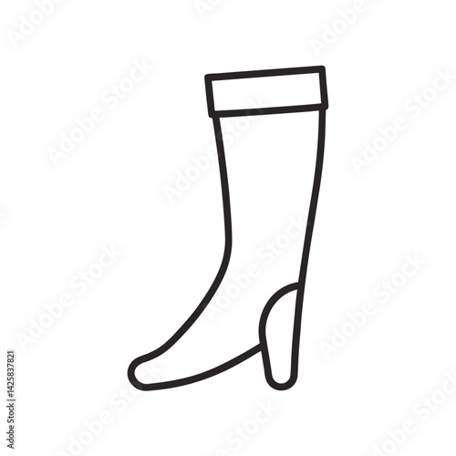 Stylish Thigh High Socks Doodle Icon for Fashion Lovers