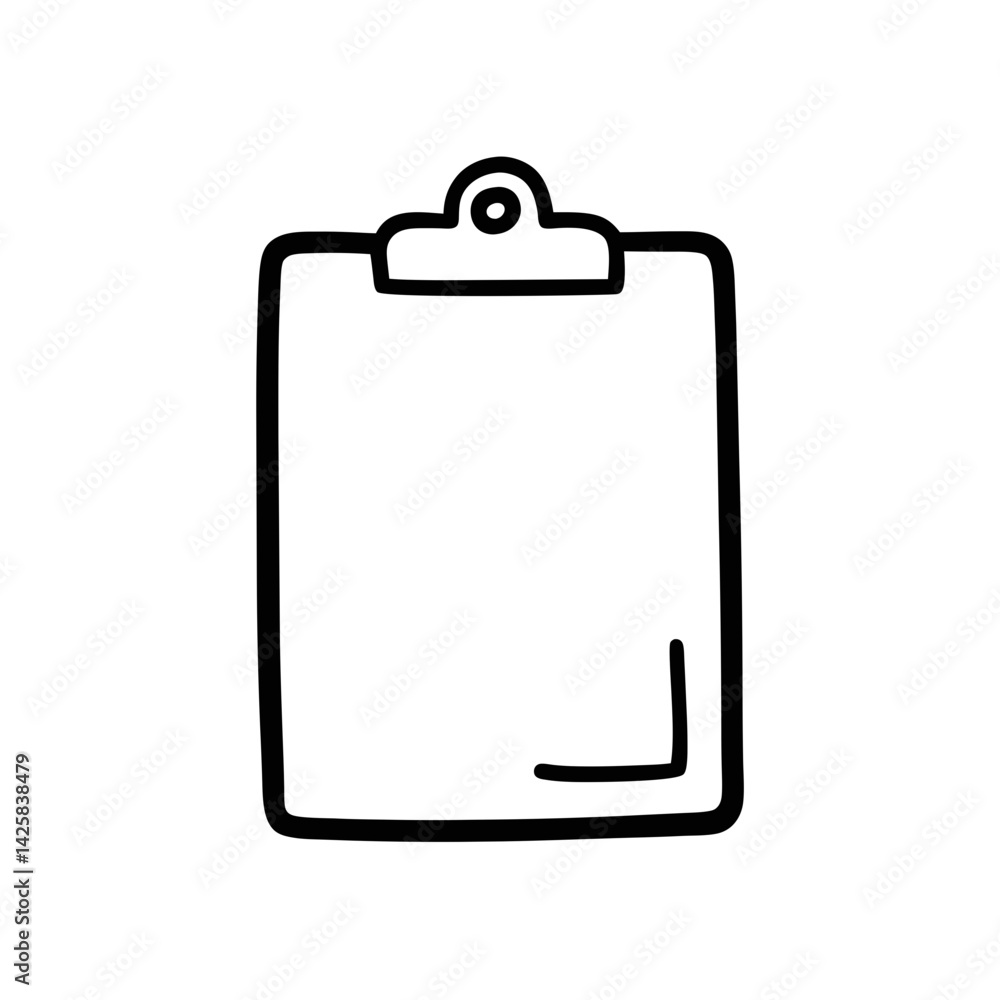 Creative Doodle Vector Icon of a Clipboard for Your Projects Creative Doodle Vector Icon of a Clipboard for Your Projects