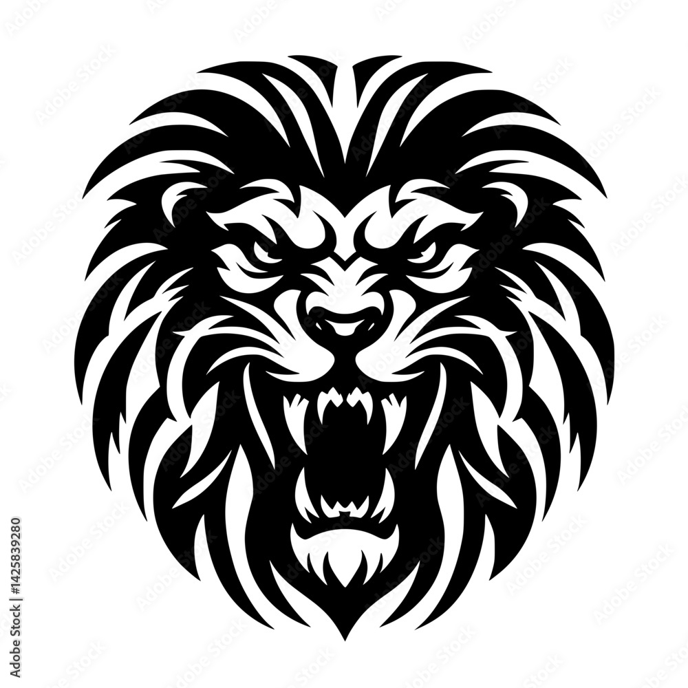 Obraz premium lion head vector
