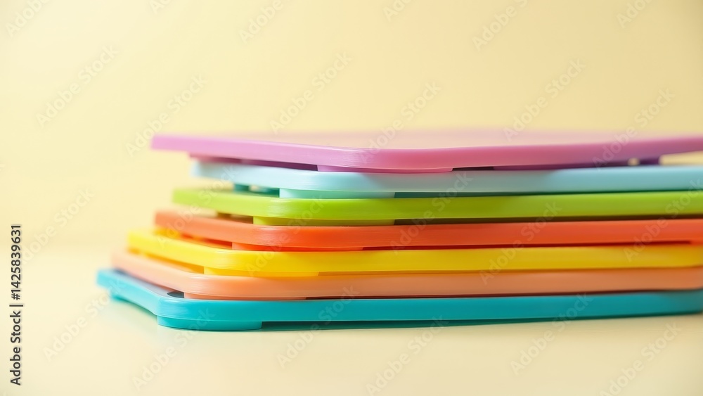Fototapeta premium Stack Of Colorful Cutting Boards
