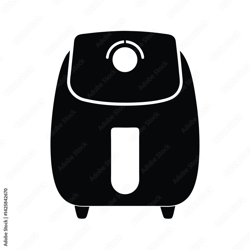 air fryer clipart black silhouette vector on white air fryer clipart black silhouette vector on white