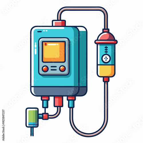 medical flat icon with shadow vector illustration