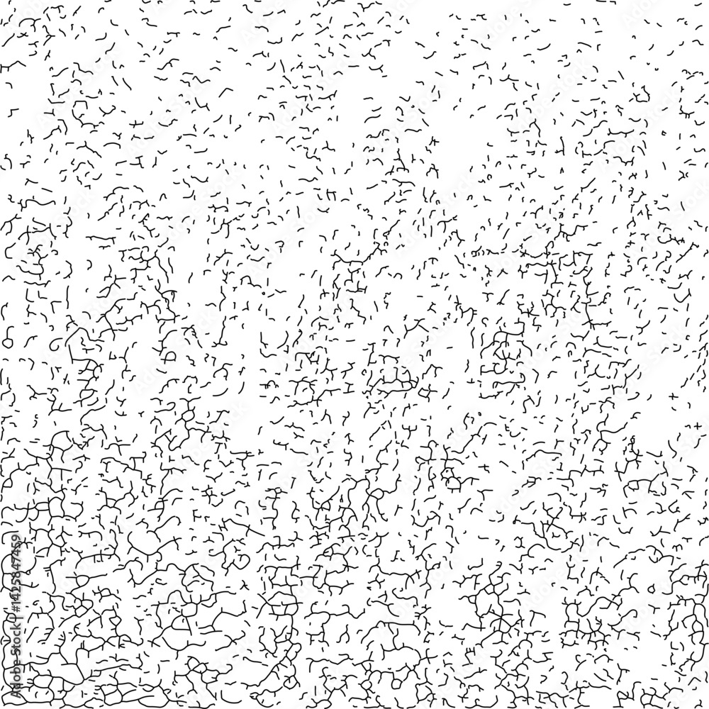 Overlay texture of chaotic black lines on a white background. Vector illustration, EPS10