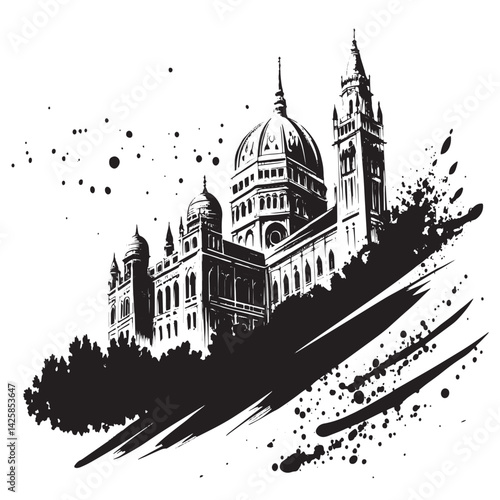 vector illustration of the cathedral of st petersburg