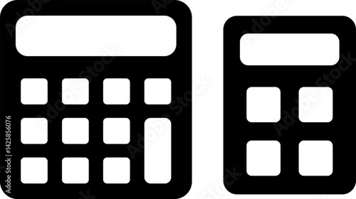 Calculator buttons icon set. calculations addition. mathematical signs. plus minus buttons