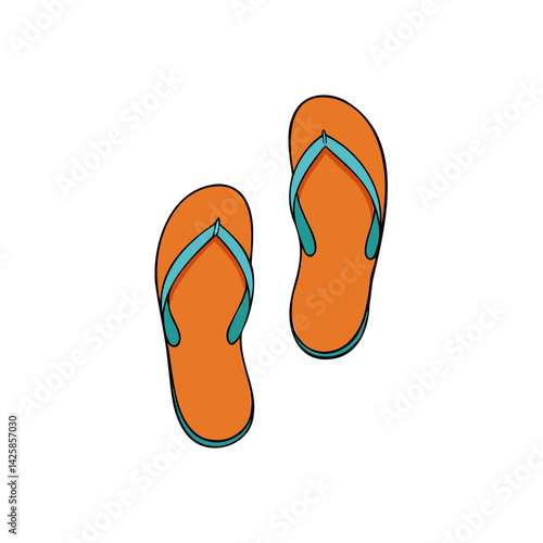 Flip Flops vector illustration on white background