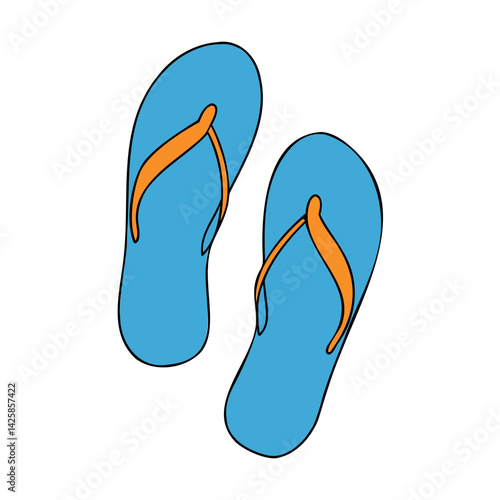 Flip Flops vector illustration on white background