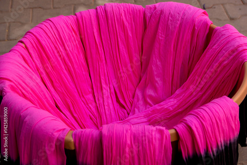 Obraz na płótnie wool dyeing souk marrakech morocco w salonie