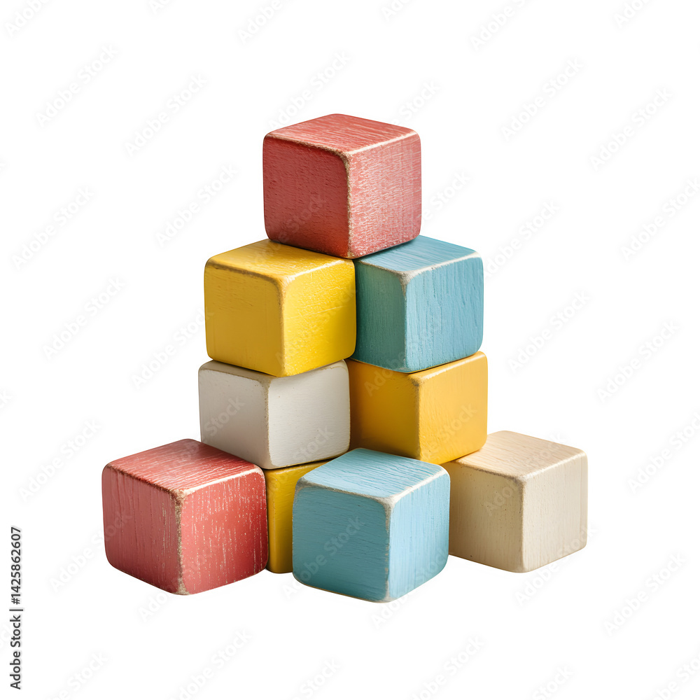 Isolated toy blocks on a white background Isolated toy blocks on a white background