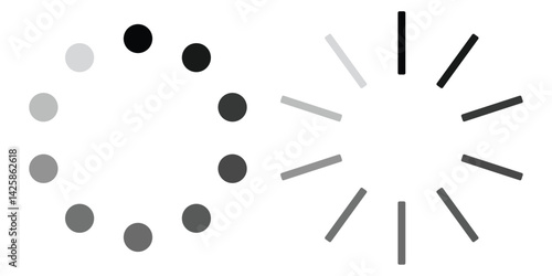 Loading icon vector. Loading icon on white background, vector illustration. 