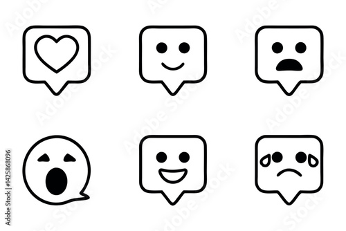 social media reaction icon set 4.eps