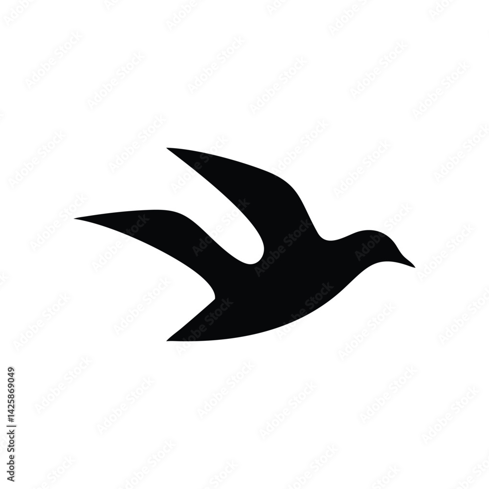 Fototapeta premium vector silhouette of a bird