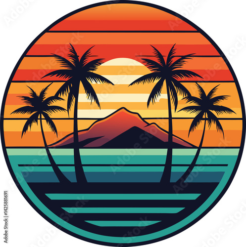 Wallpaper Mural summer t-shirt vector design Torontodigital.ca