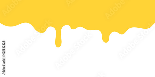 Honey dripping border vector illustration