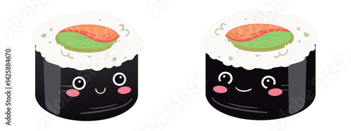Set kawaii sushi